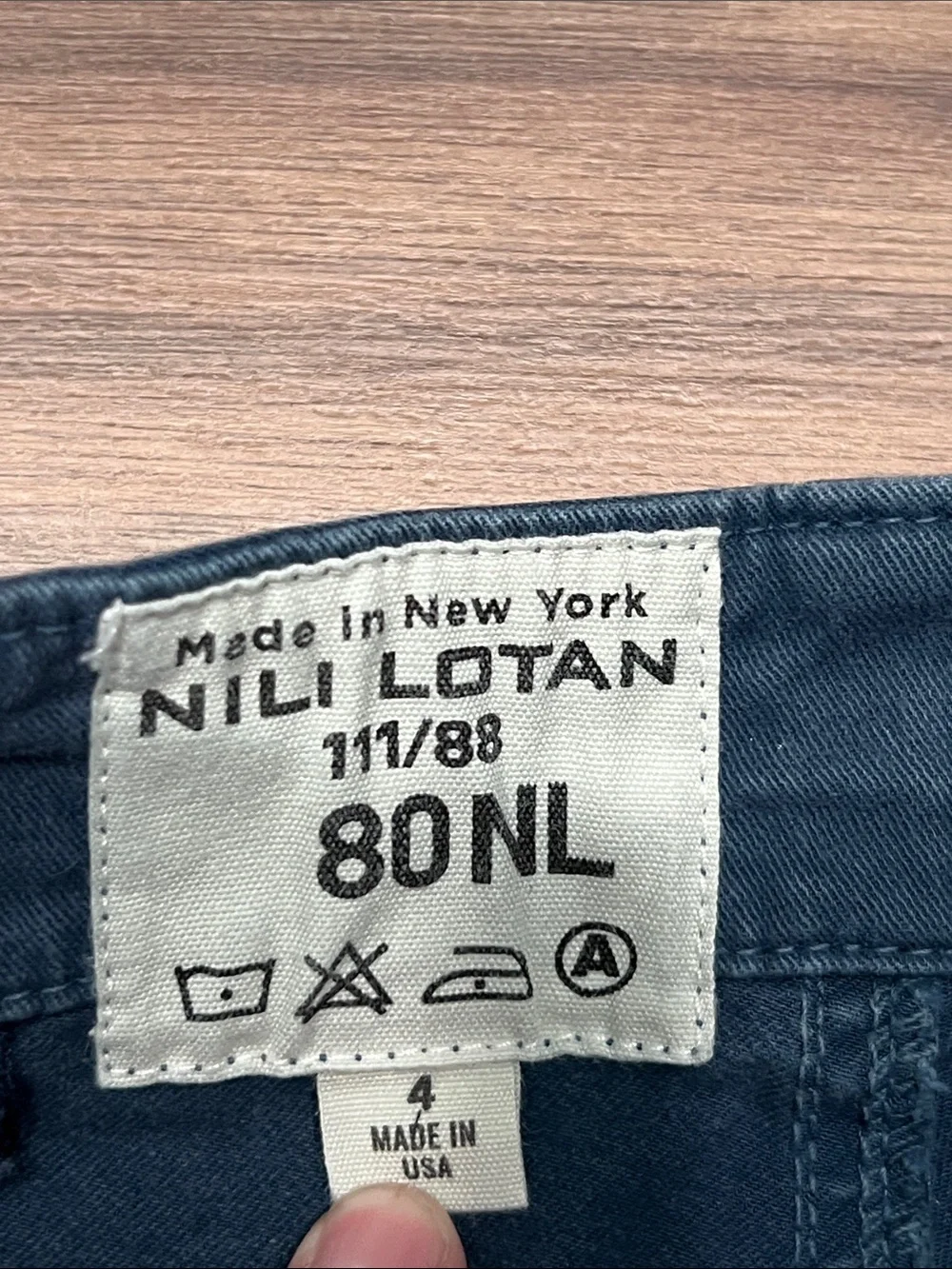 Nili Lotan Jogger Cropped Military Pants in Washed Blue Size 4